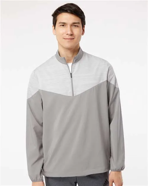 Adidas Heather Chevron Quarter-Zip Windshirt A546