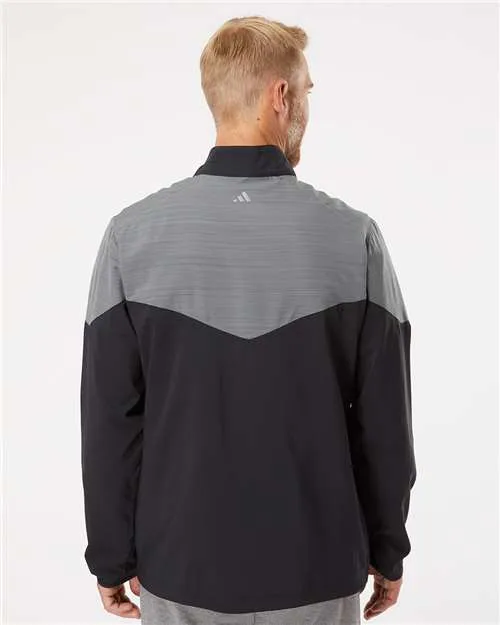 Adidas Heather Chevron Quarter-Zip Windshirt A546