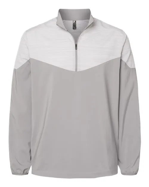 Adidas Heather Chevron Quarter-Zip Windshirt A546