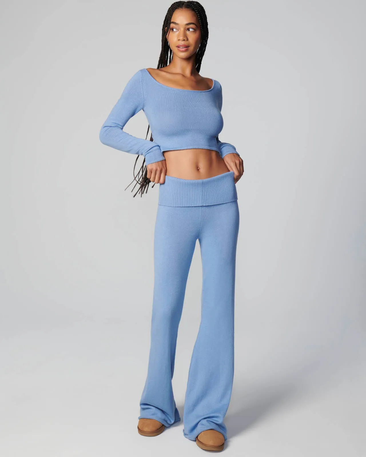 Barre Foldover Wide Leg Pant