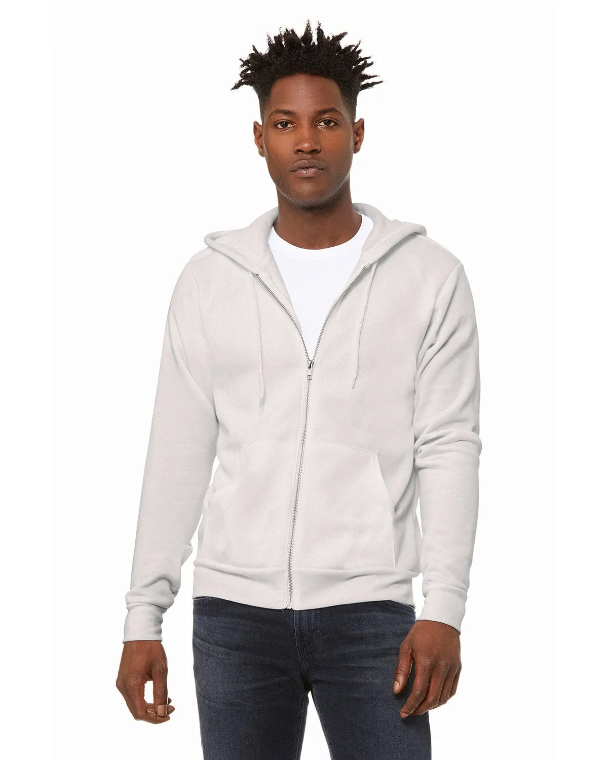 Bella Canvas 3739: Unisex Poly-Cotton Fleece Full-Zip Hooded Sweatshirt