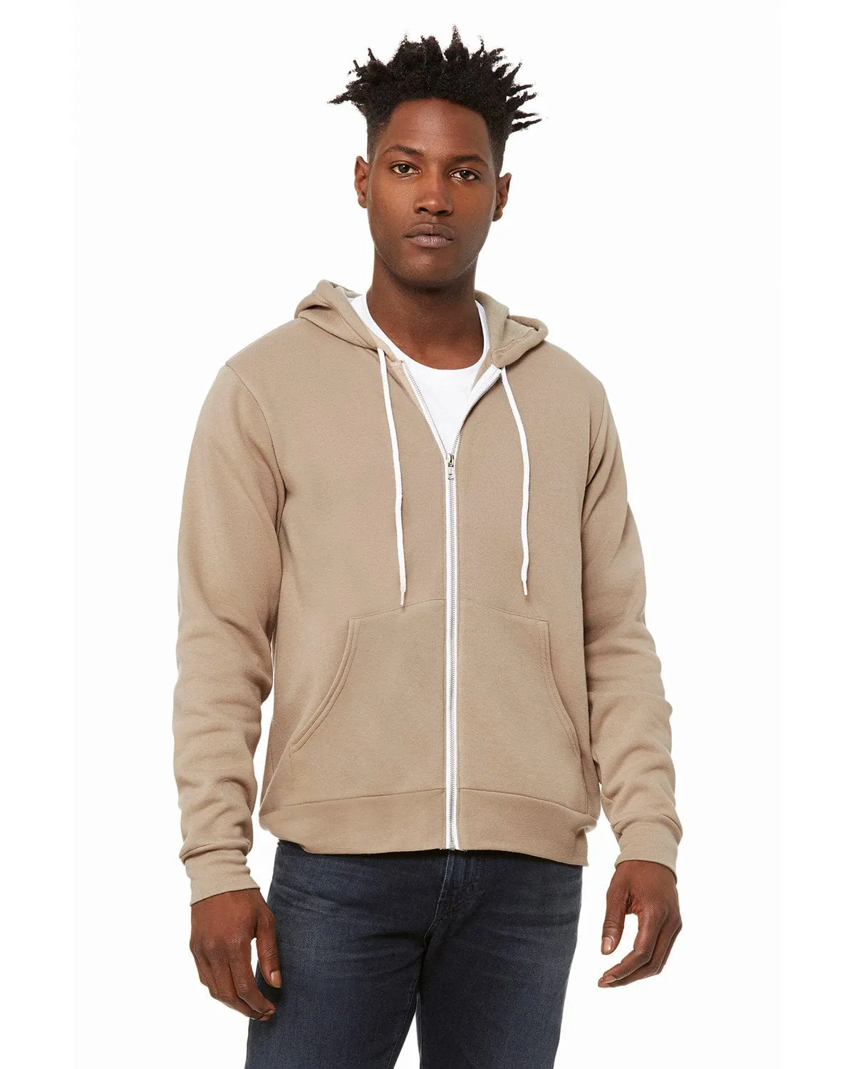 Bella Canvas 3739: Unisex Poly-Cotton Fleece Full-Zip Hooded Sweatshirt