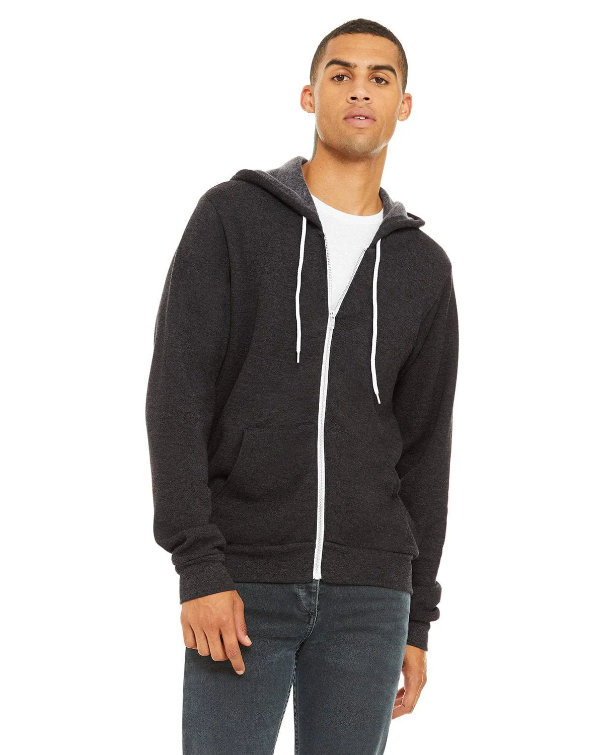 Bella Canvas 3739: Unisex Poly-Cotton Fleece Full-Zip Hooded Sweatshirt