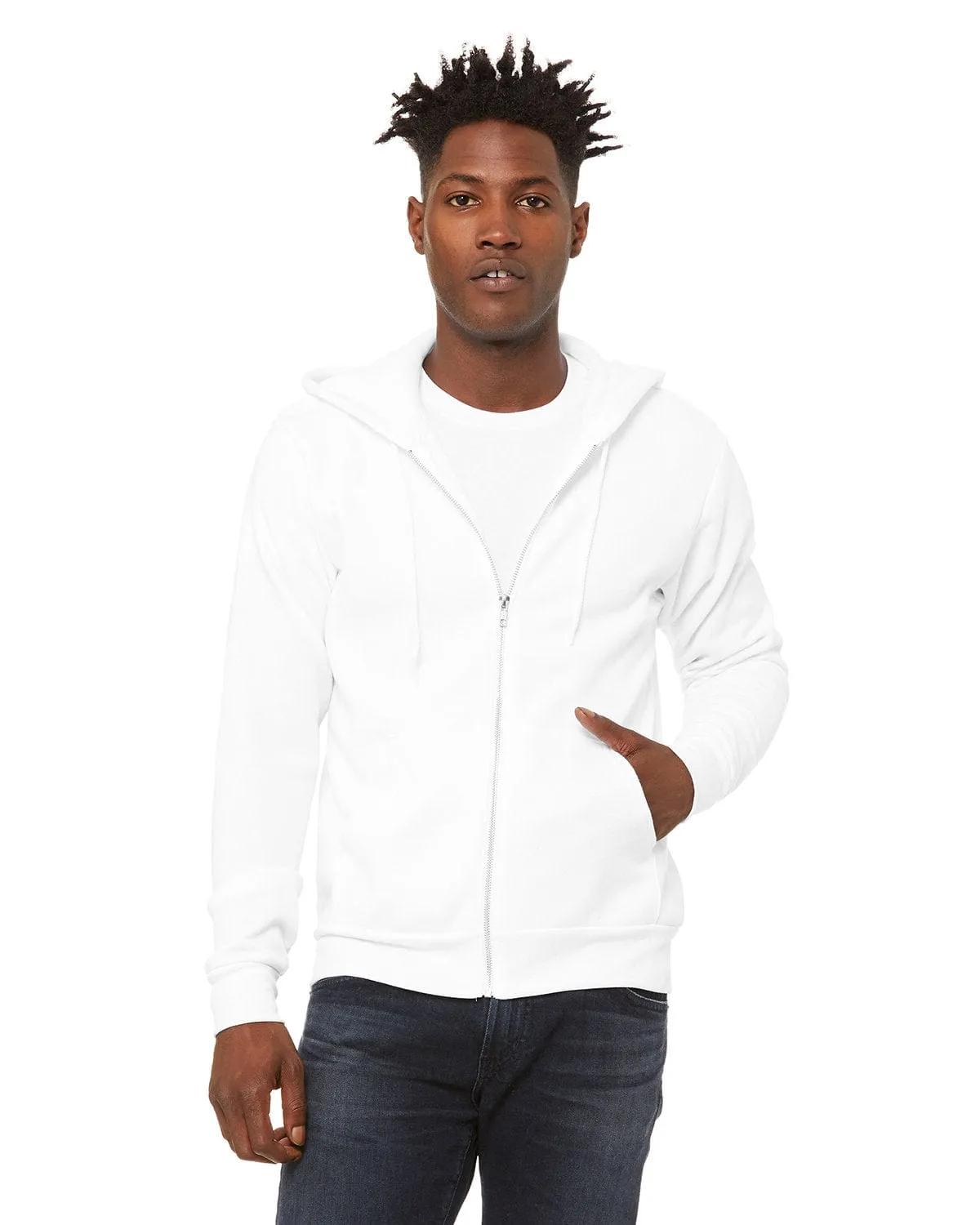 Bella Canvas 3739: Unisex Poly-Cotton Fleece Full-Zip Hooded Sweatshirt