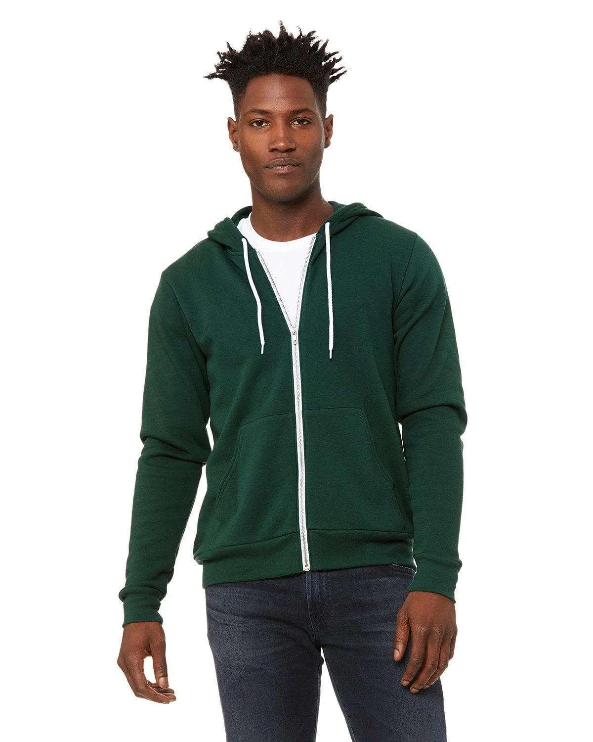 Bella Canvas 3739: Unisex Poly-Cotton Fleece Full-Zip Hooded Sweatshirt