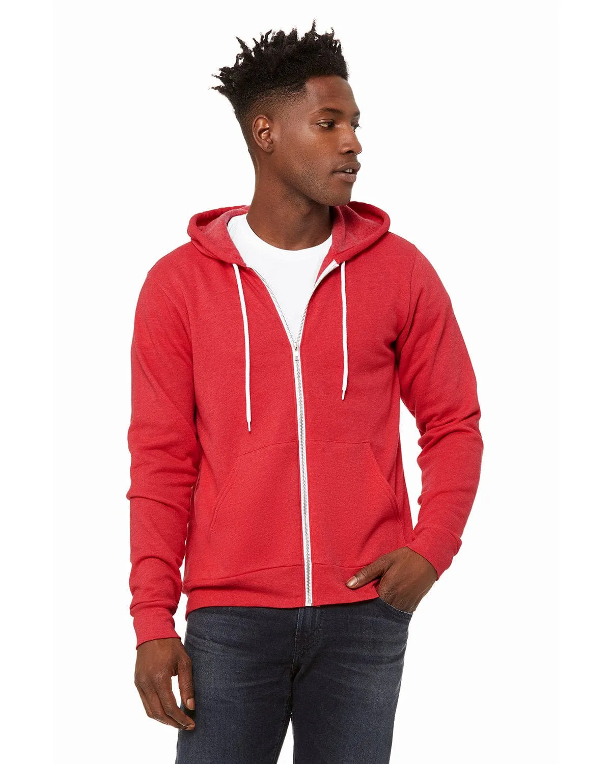 Bella Canvas 3739: Unisex Poly-Cotton Fleece Full-Zip Hooded Sweatshirt