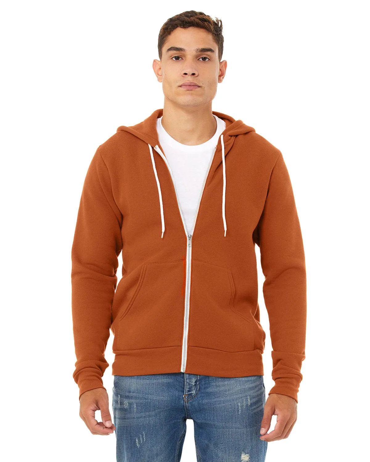 Bella Canvas 3739: Unisex Poly-Cotton Fleece Full-Zip Hooded Sweatshirt