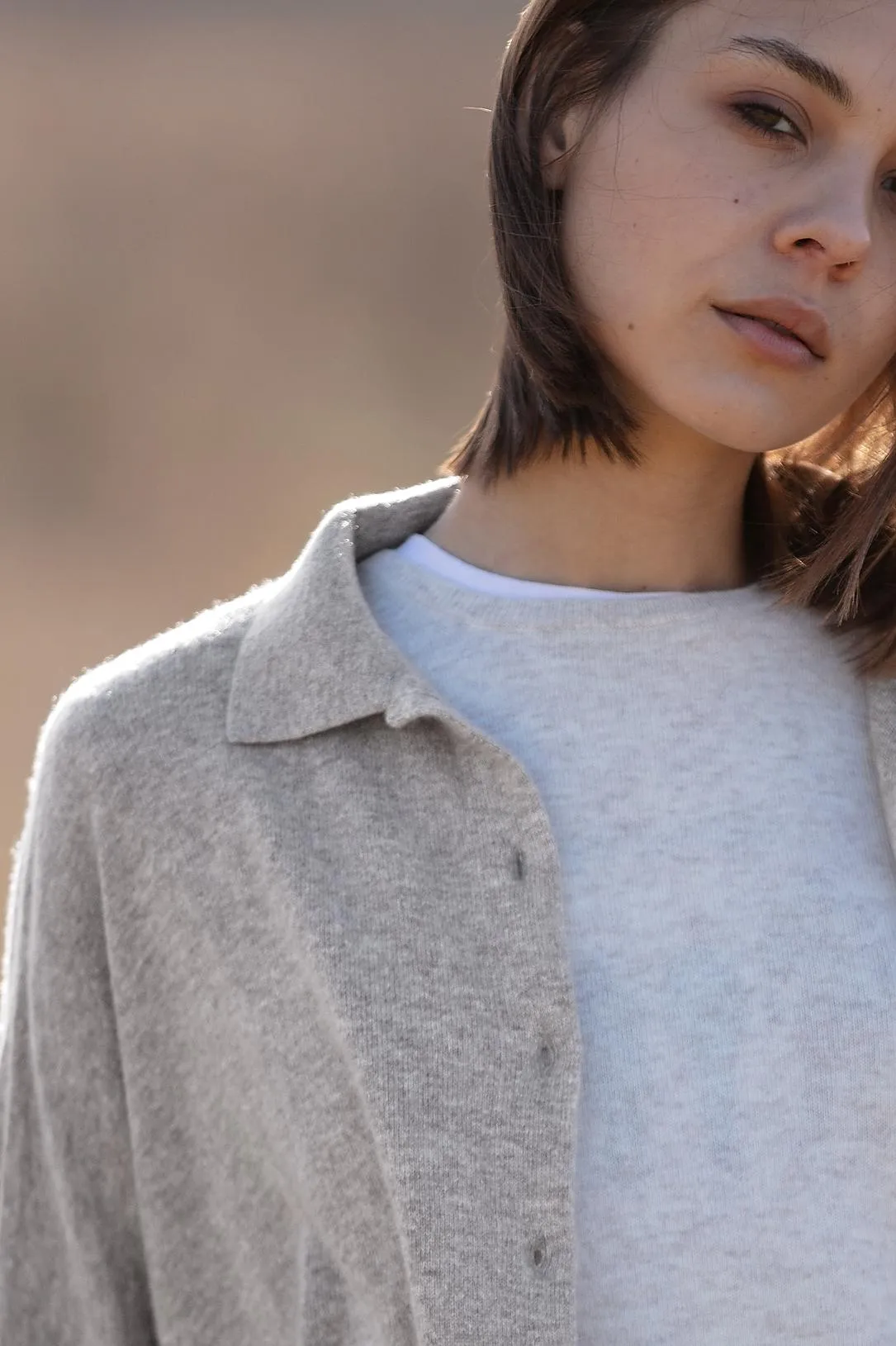 Cashmere Collared Shirt