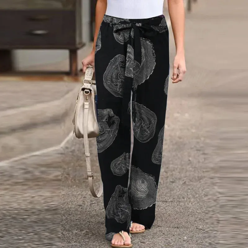 Casual Flower Print Pants