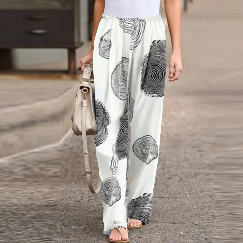 Casual Flower Print Pants