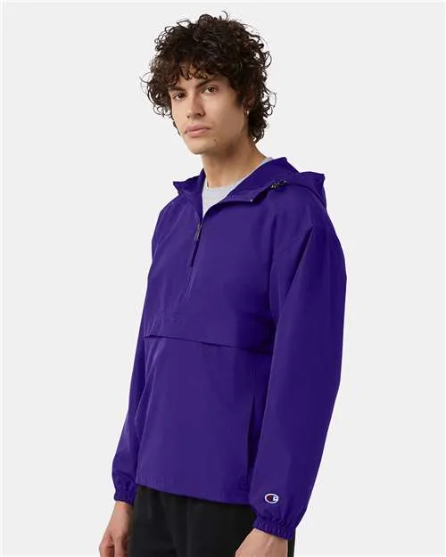 Champion Hooded Packable Quarter-Zip Jacket CO200