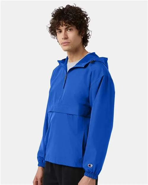 Champion Hooded Packable Quarter-Zip Jacket CO200