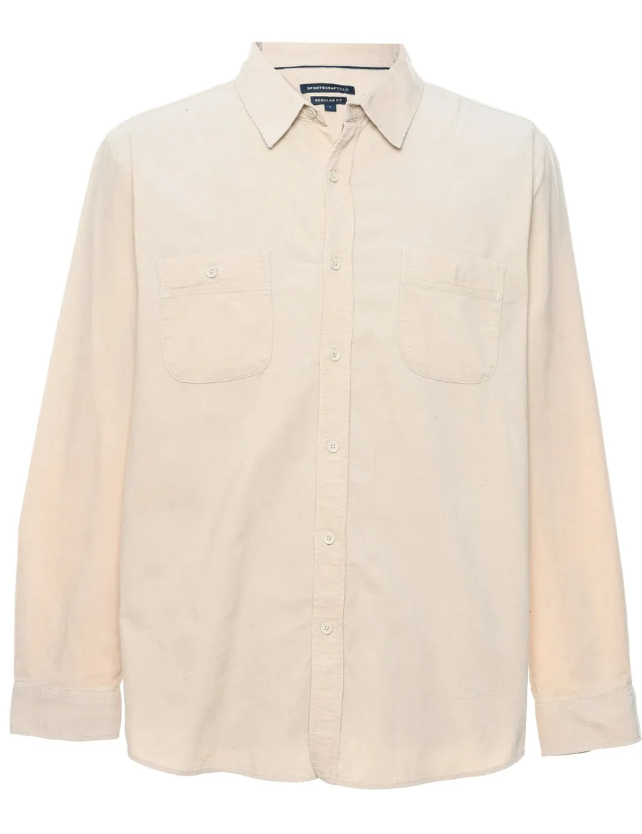 Corduroy Beige Shirt - L