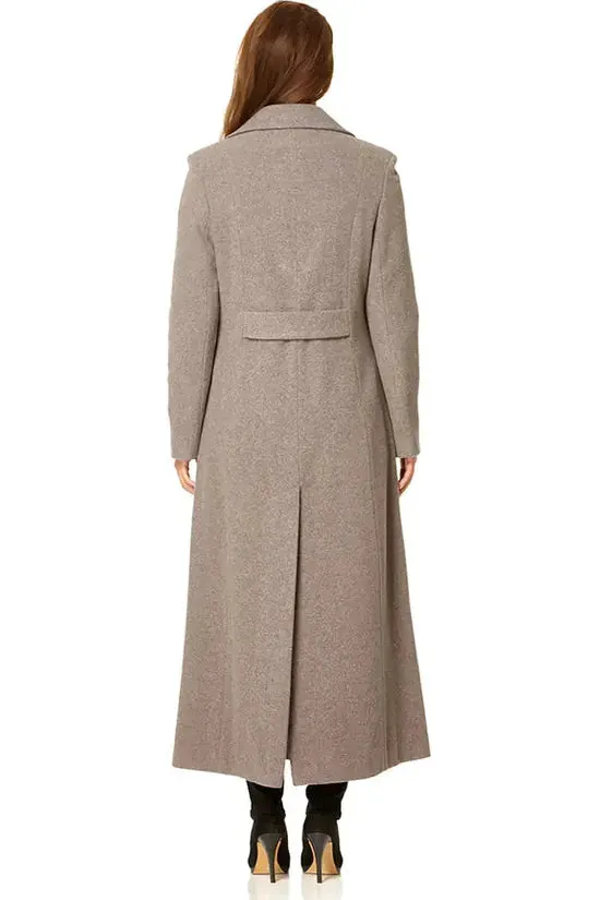 De La Creme Fashions Wool Blend Double Breasted Long Coat