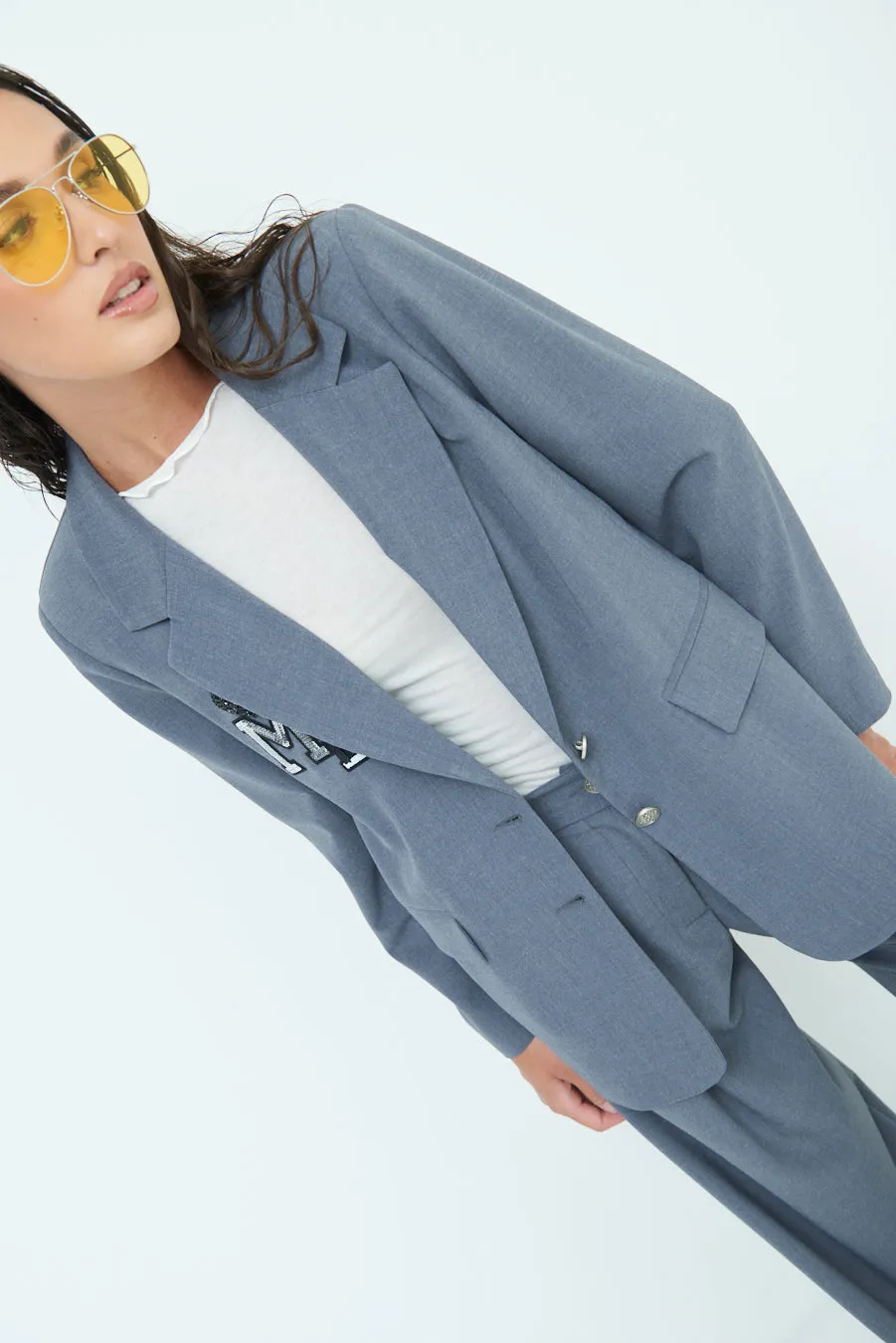 Embellished blazer with notched lapel wholesale