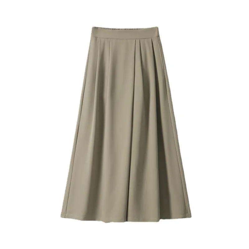 Extra Wide Leg Draped Comfortable Casual Ankle Length Culottes Pantskirt