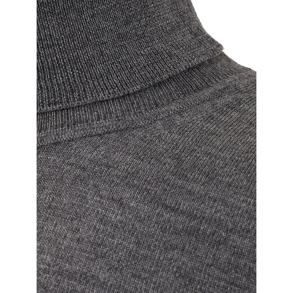 FERRANTE Elegant Gray Wool Sweater for Men