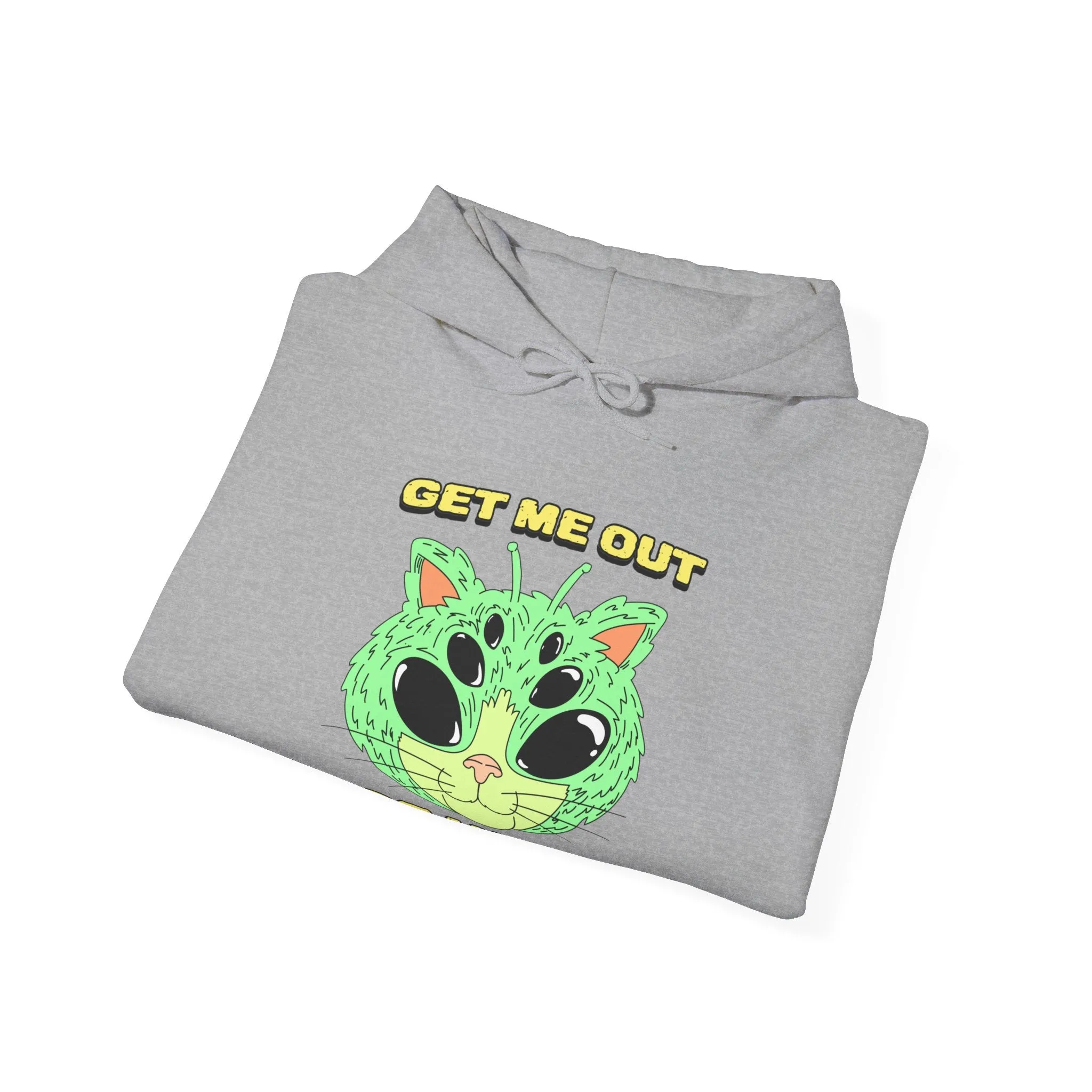 Get Me Out Of Here Funny Cat Alien Hoodie