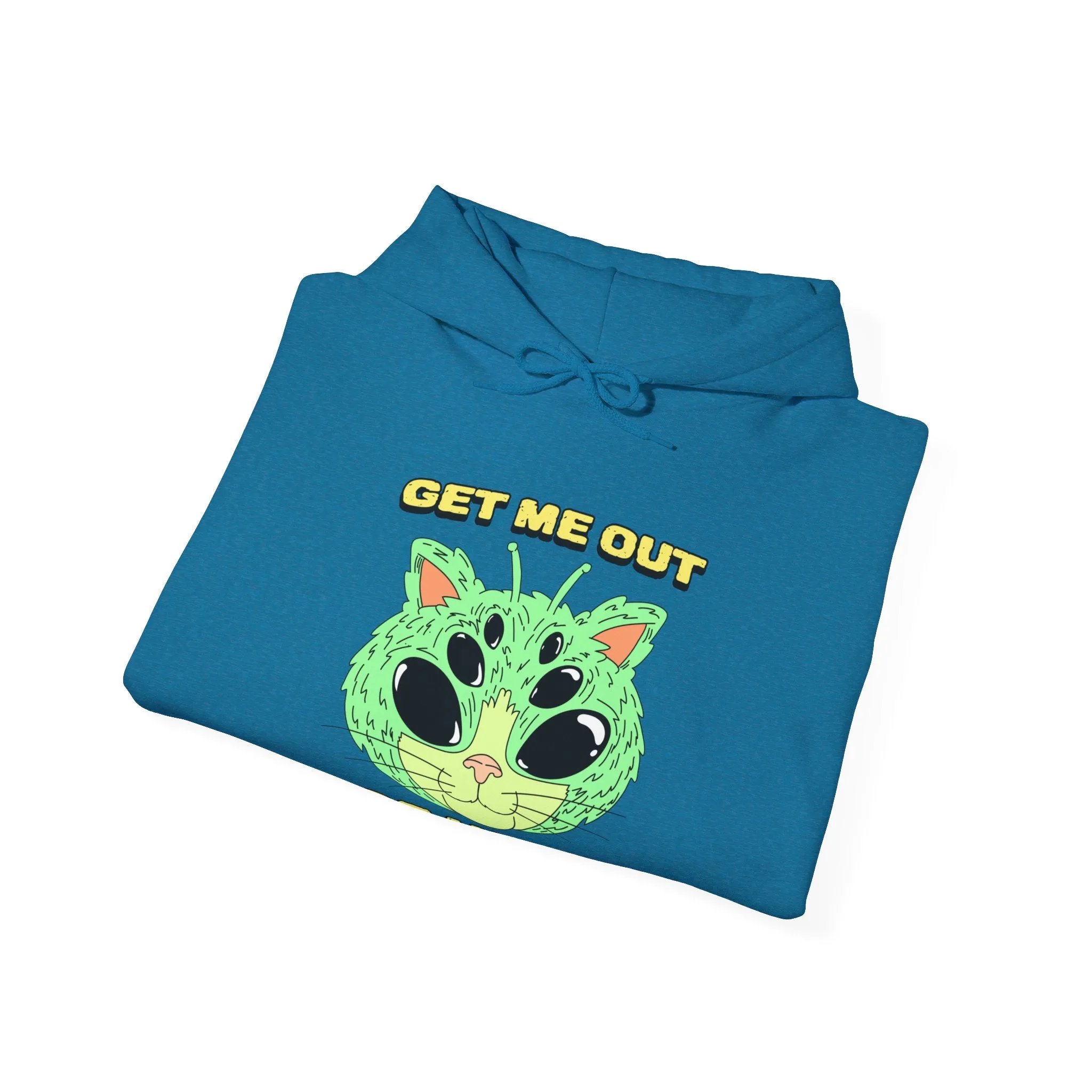 Get Me Out Of Here Funny Cat Alien Hoodie