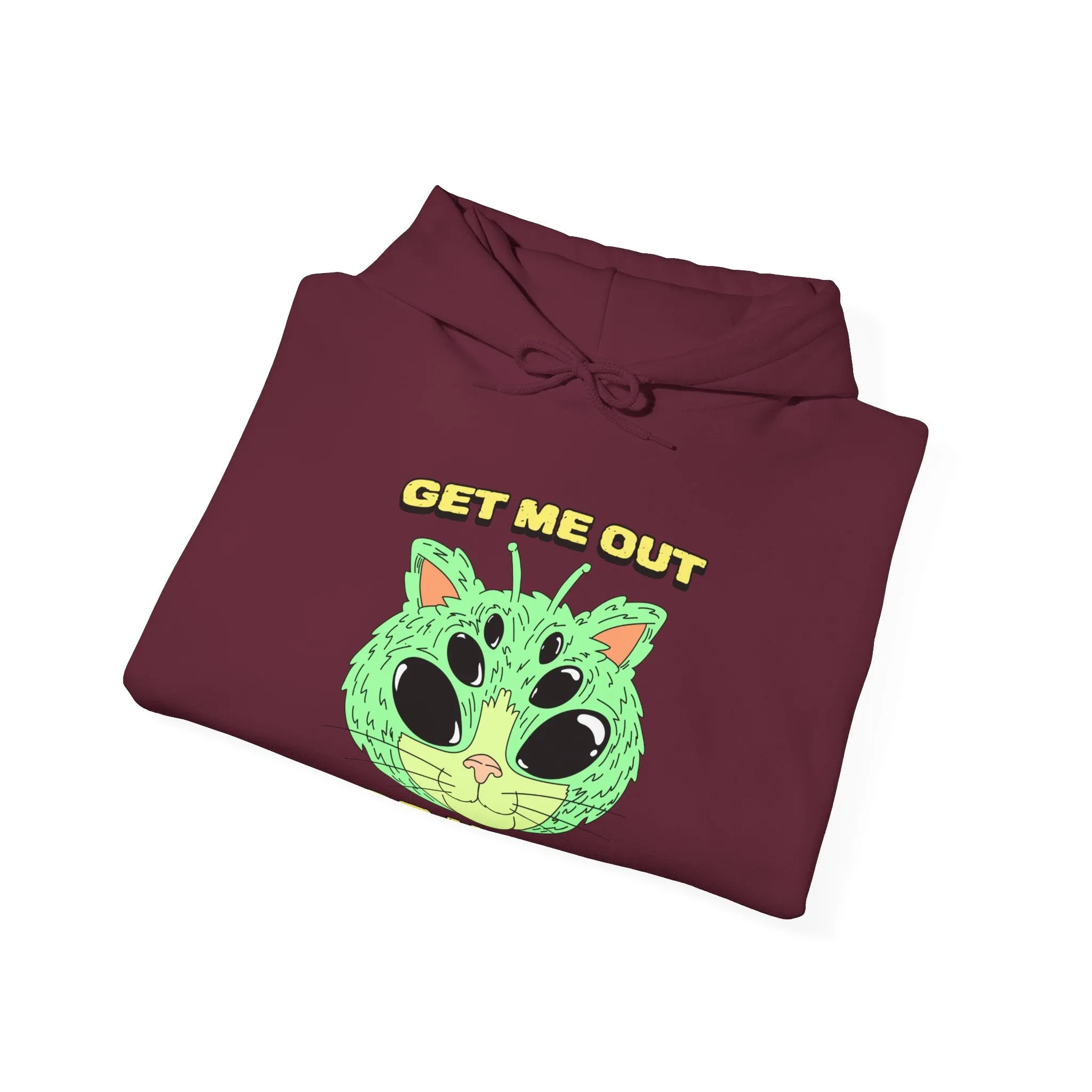 Get Me Out Of Here Funny Cat Alien Hoodie