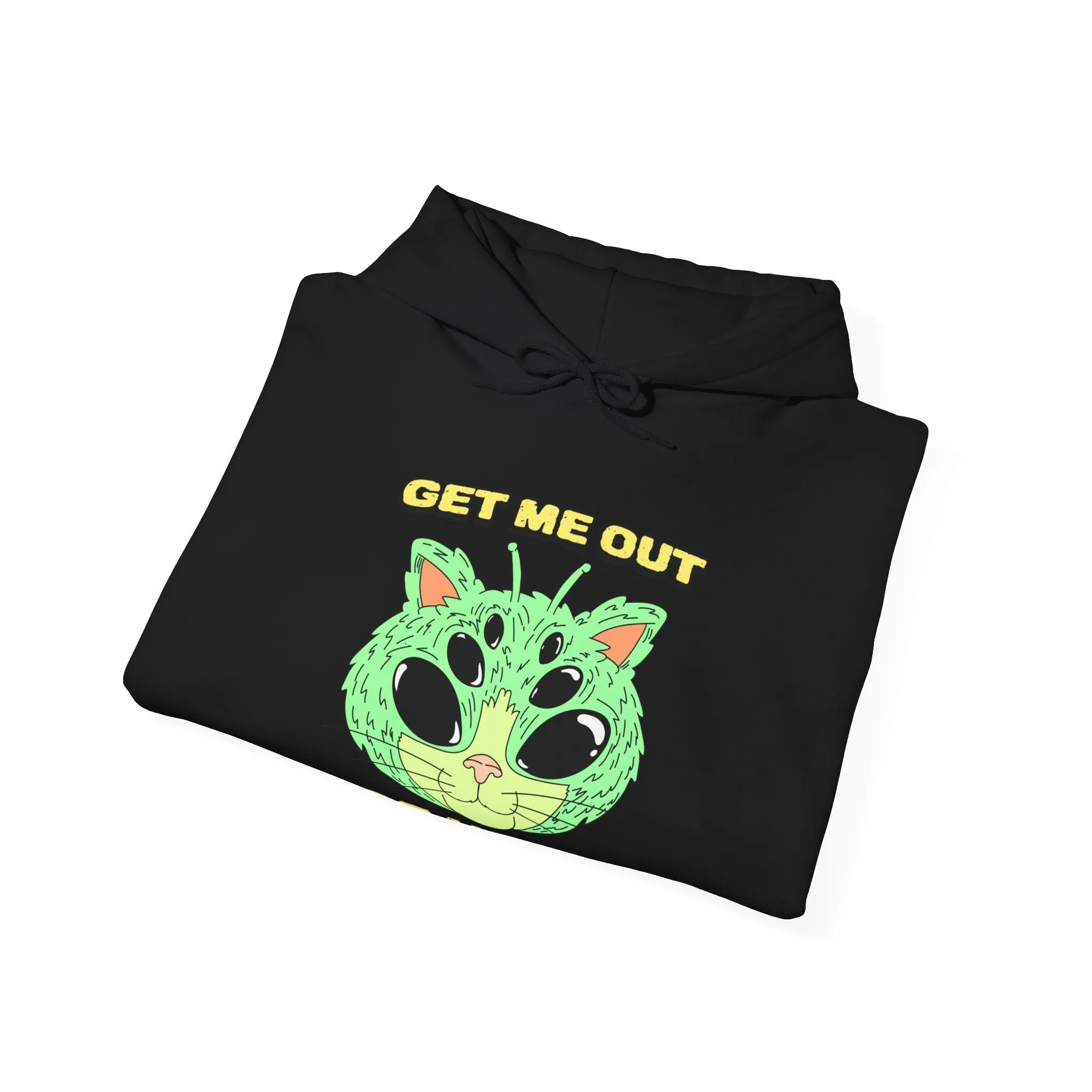 Get Me Out Of Here Funny Cat Alien Hoodie