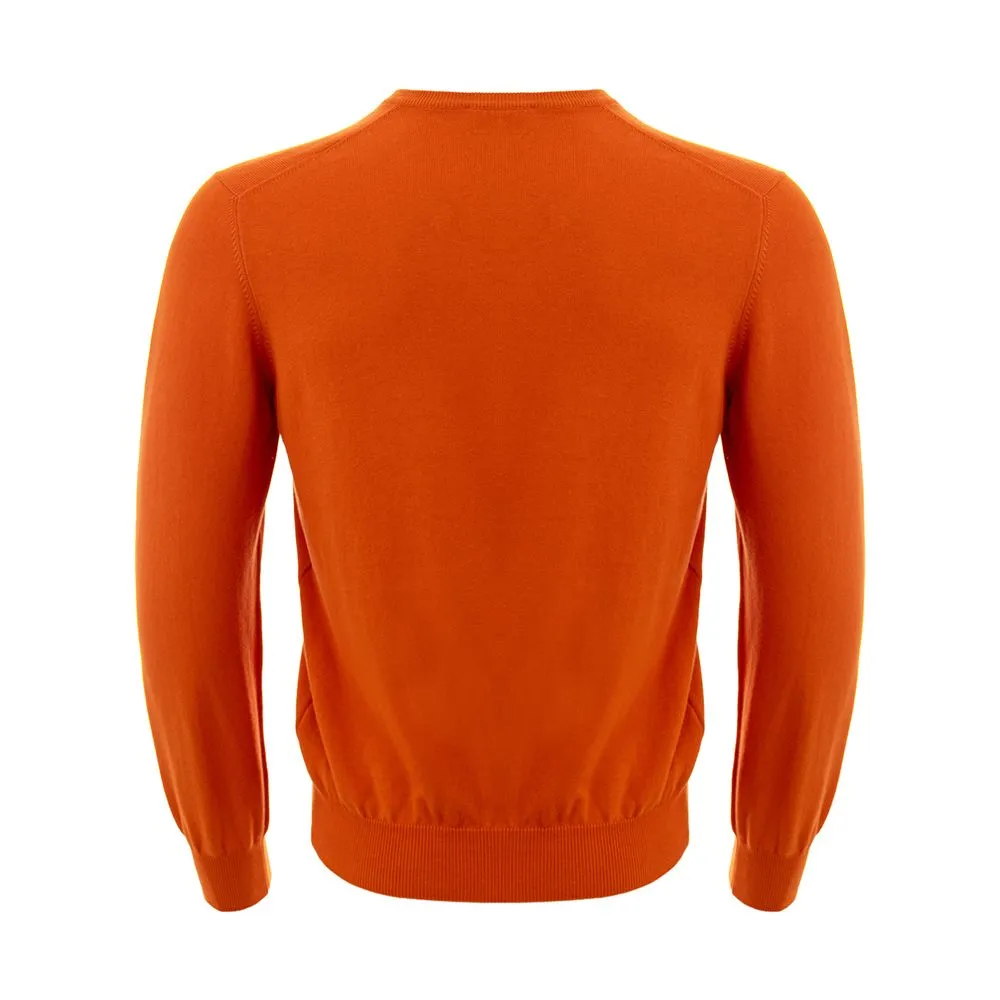 Gran Sasso Elegant Cotton Orange Sweater for Men