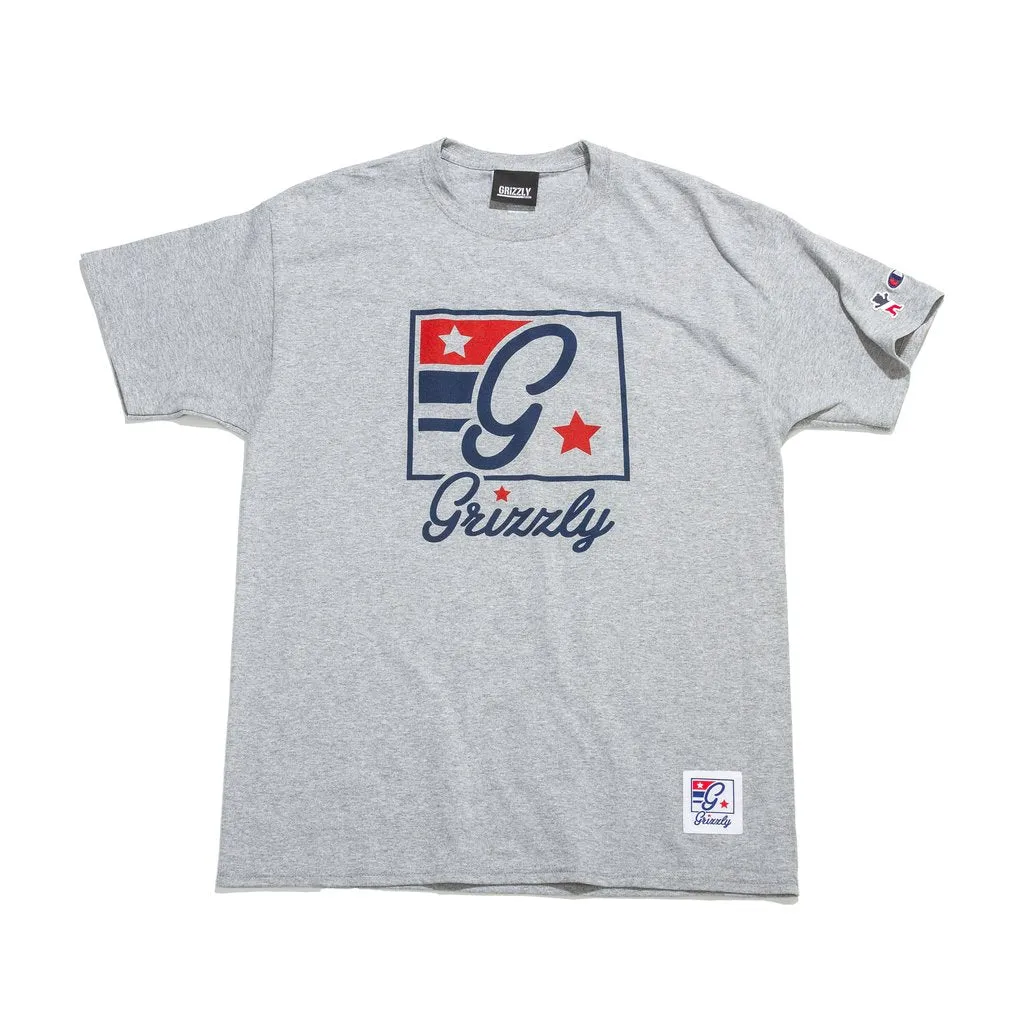 Grizzly Hardwood Classic Tee - Heather Grey