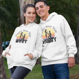 Happy New Year Matching Set - Adorable Couples' Outfits, Hubby & Wifey, Romantic Gift