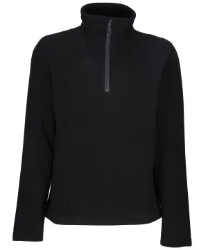 Honestly made recycled half zip fleece | Black