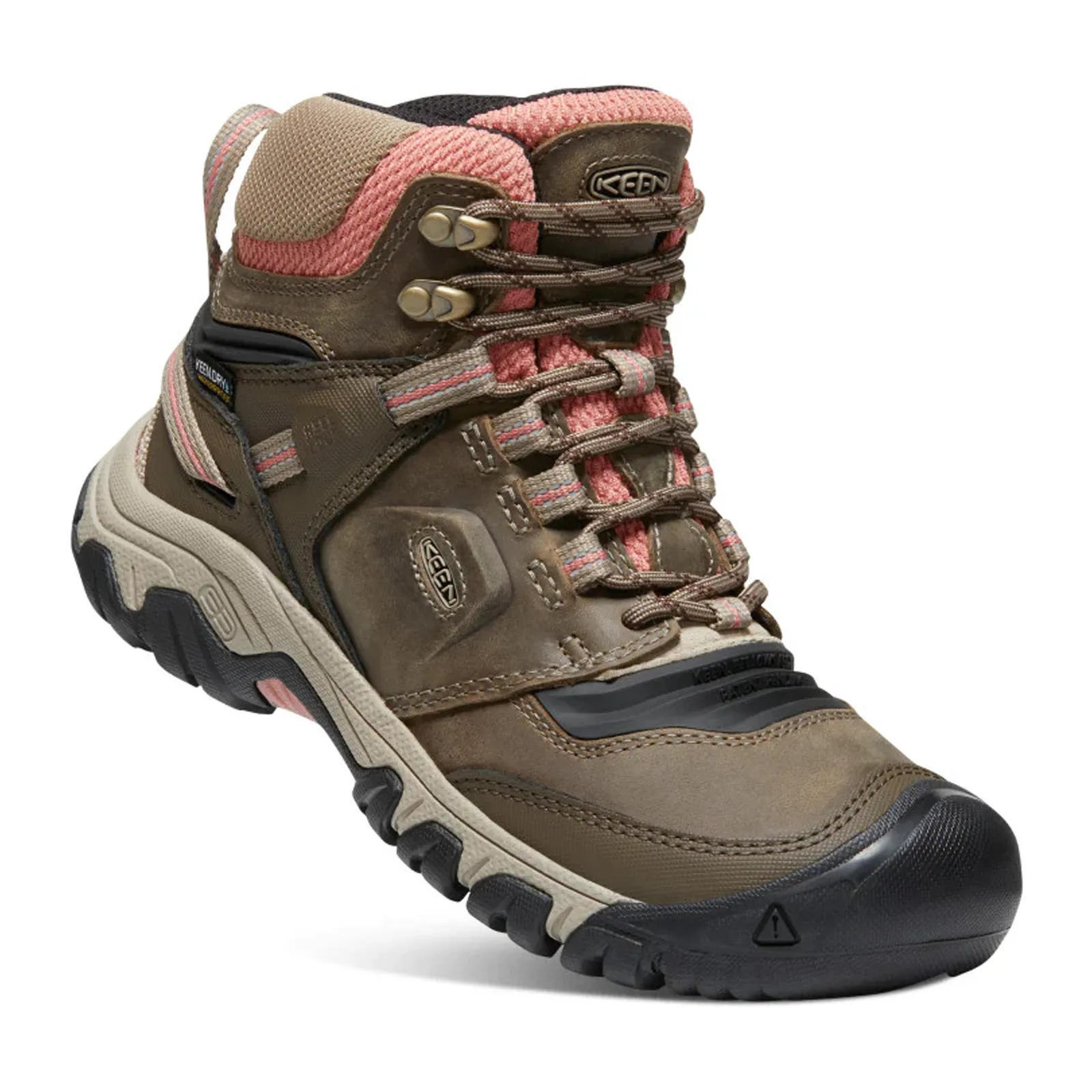 Keen Ridge Flex Mid Waterproof Boot (Women) - Timberwolf/Brick Dust