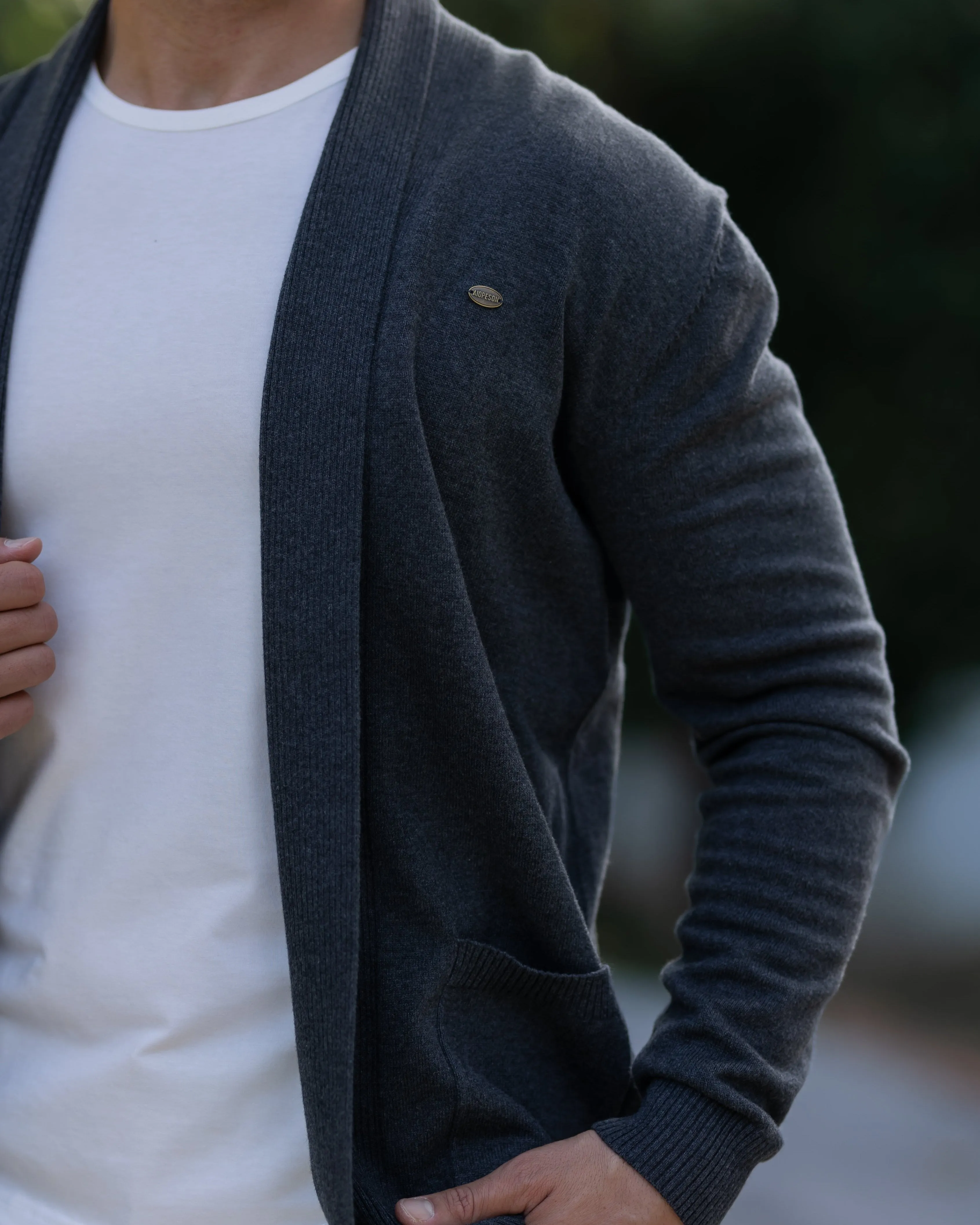 Knit Pocket Cardigan Sweater