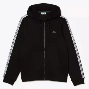 Lacoste Men’s Classic Fit Branded Stripes Zip-Up Hoodie