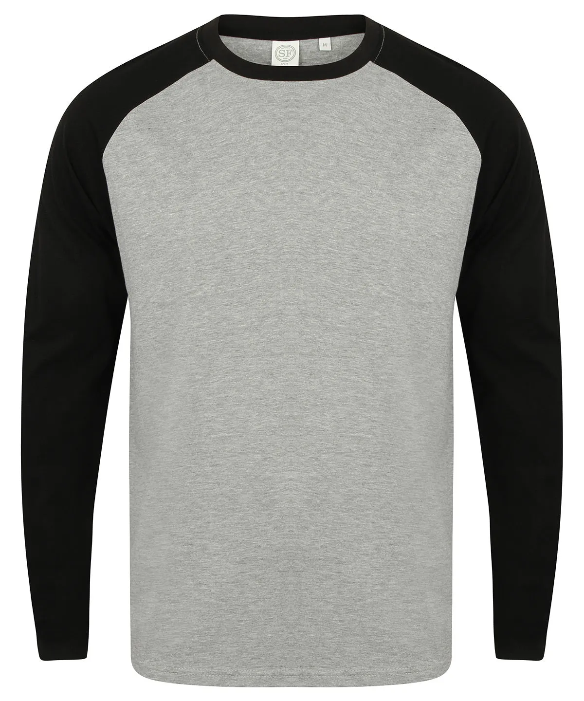 Long sleeve baseball t-shirt | Heather Grey/Black