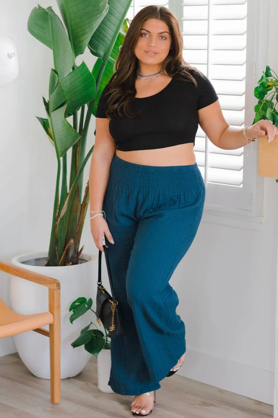 Lotus And Luna Pacific Wide Leg Cotton Pants. Fall Clearance!