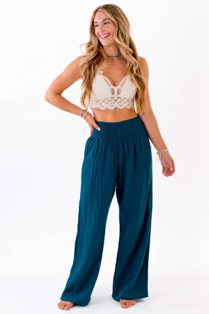 Lotus And Luna Pacific Wide Leg Cotton Pants. Fall Clearance!