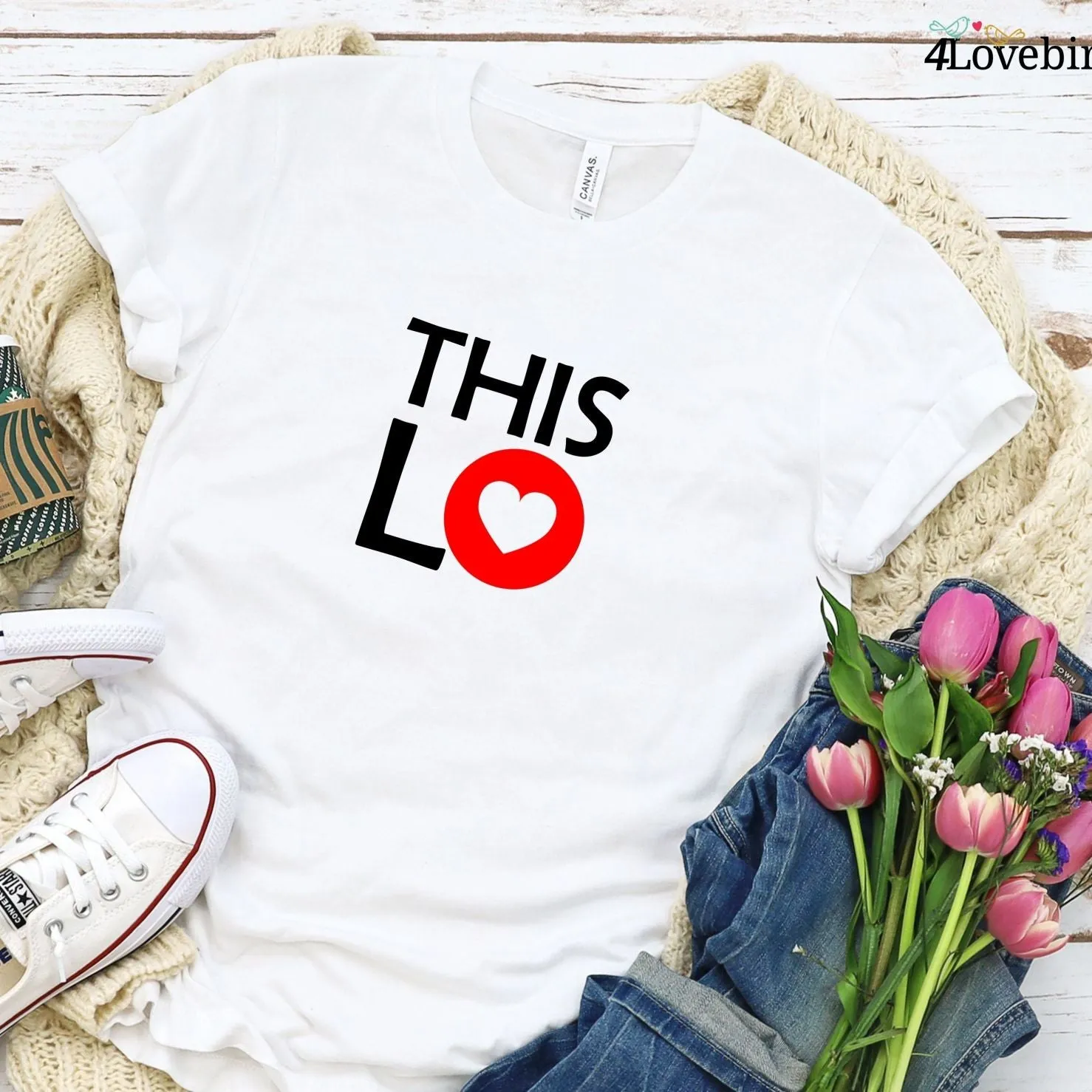 Loving Couples Matching Set - Valentine's Gift - Adorable This is Love Themed Outfits