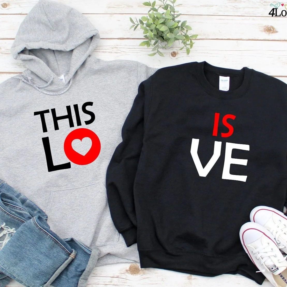 Loving Couples Matching Set - Valentine's Gift - Adorable This is Love Themed Outfits