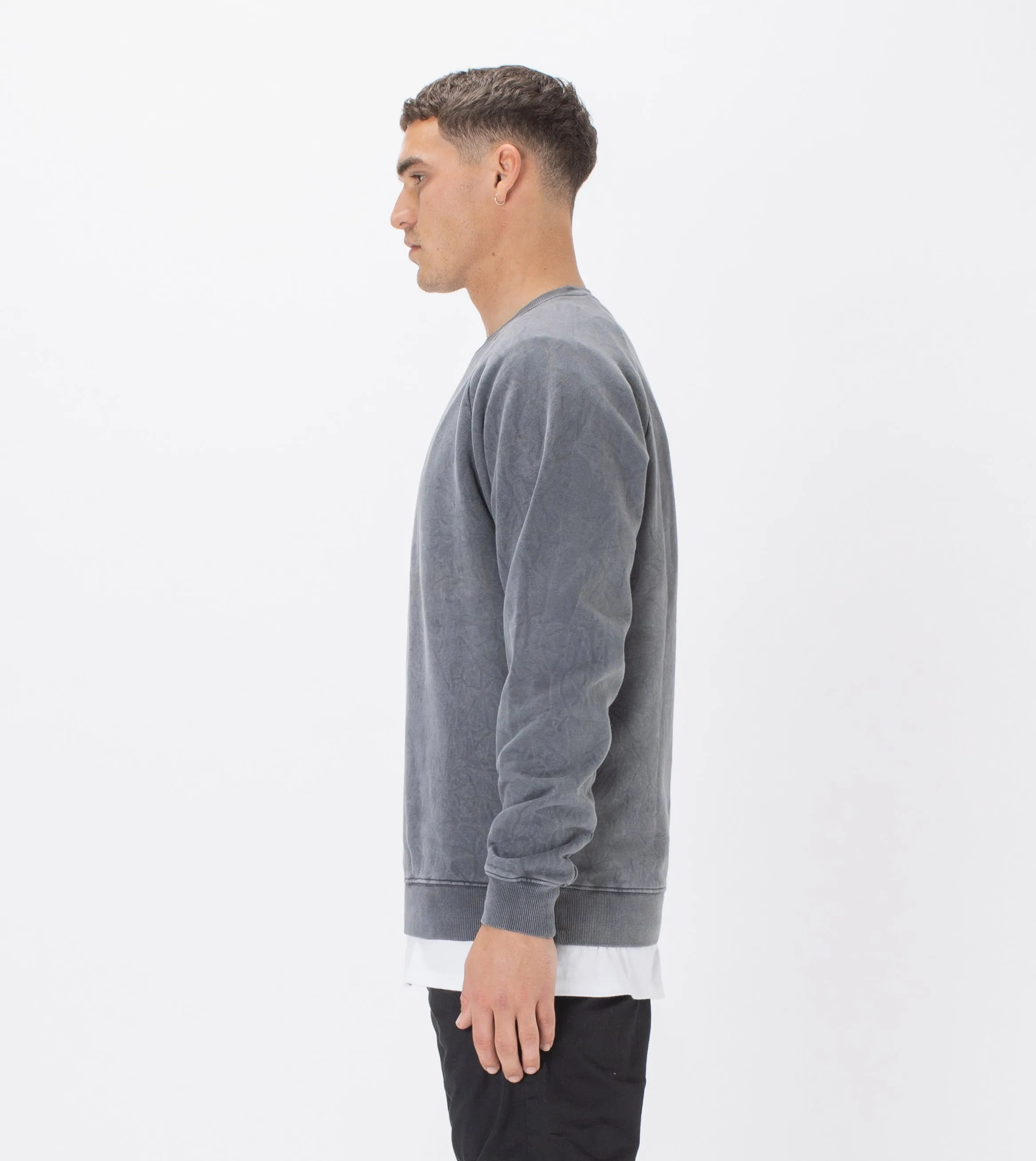 Lowgo Raglan Crew Sweat Grey Salt