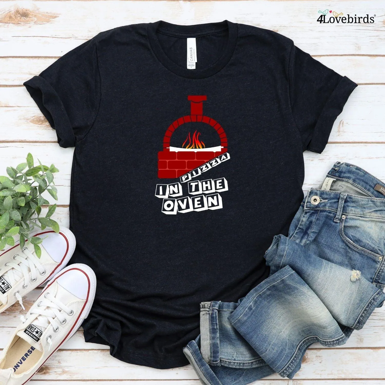 Matching Sets for Pizzeria-Loving Couples & Pregnant Announcements: Tops & Hoodies!