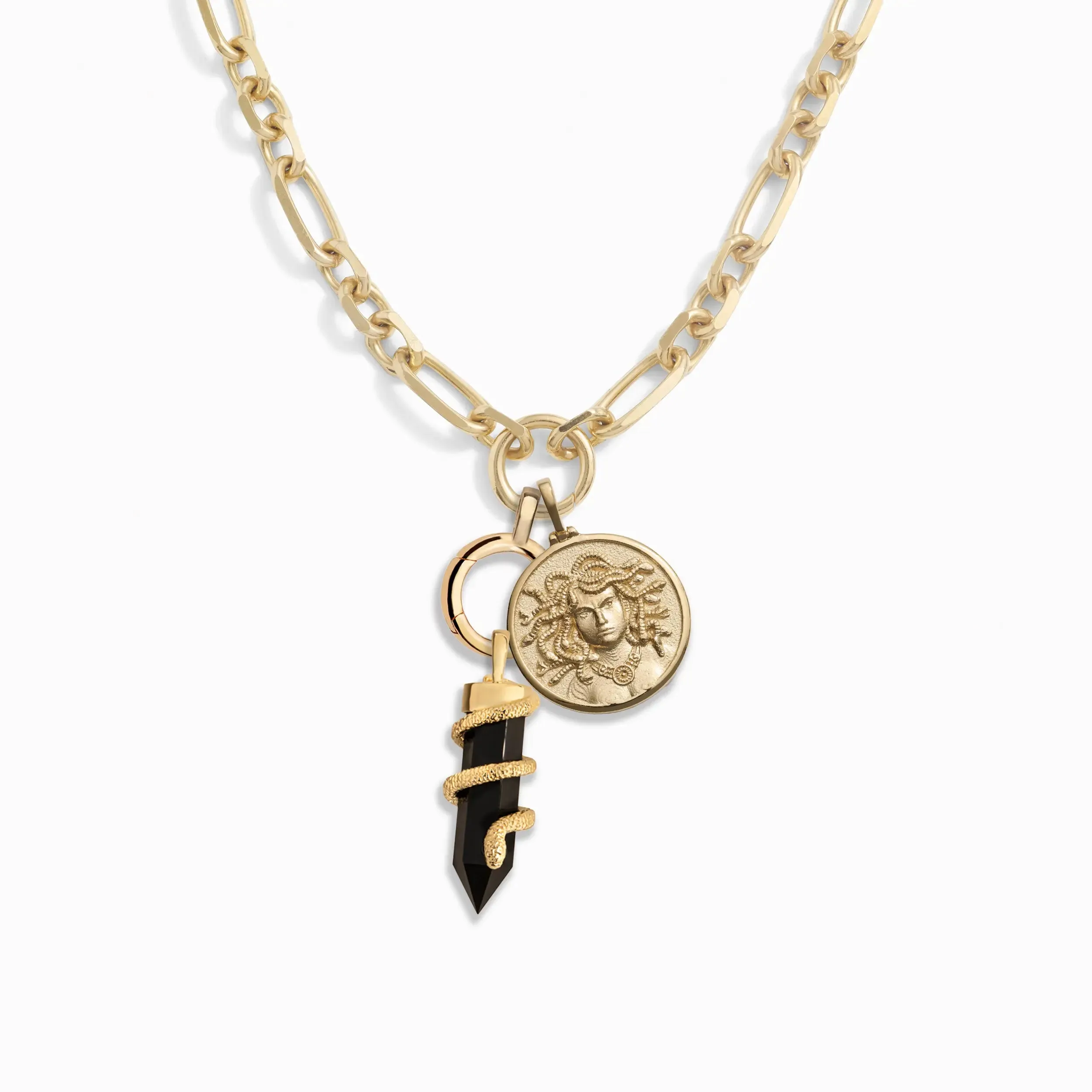 Medusa Statement Single Charm Necklace