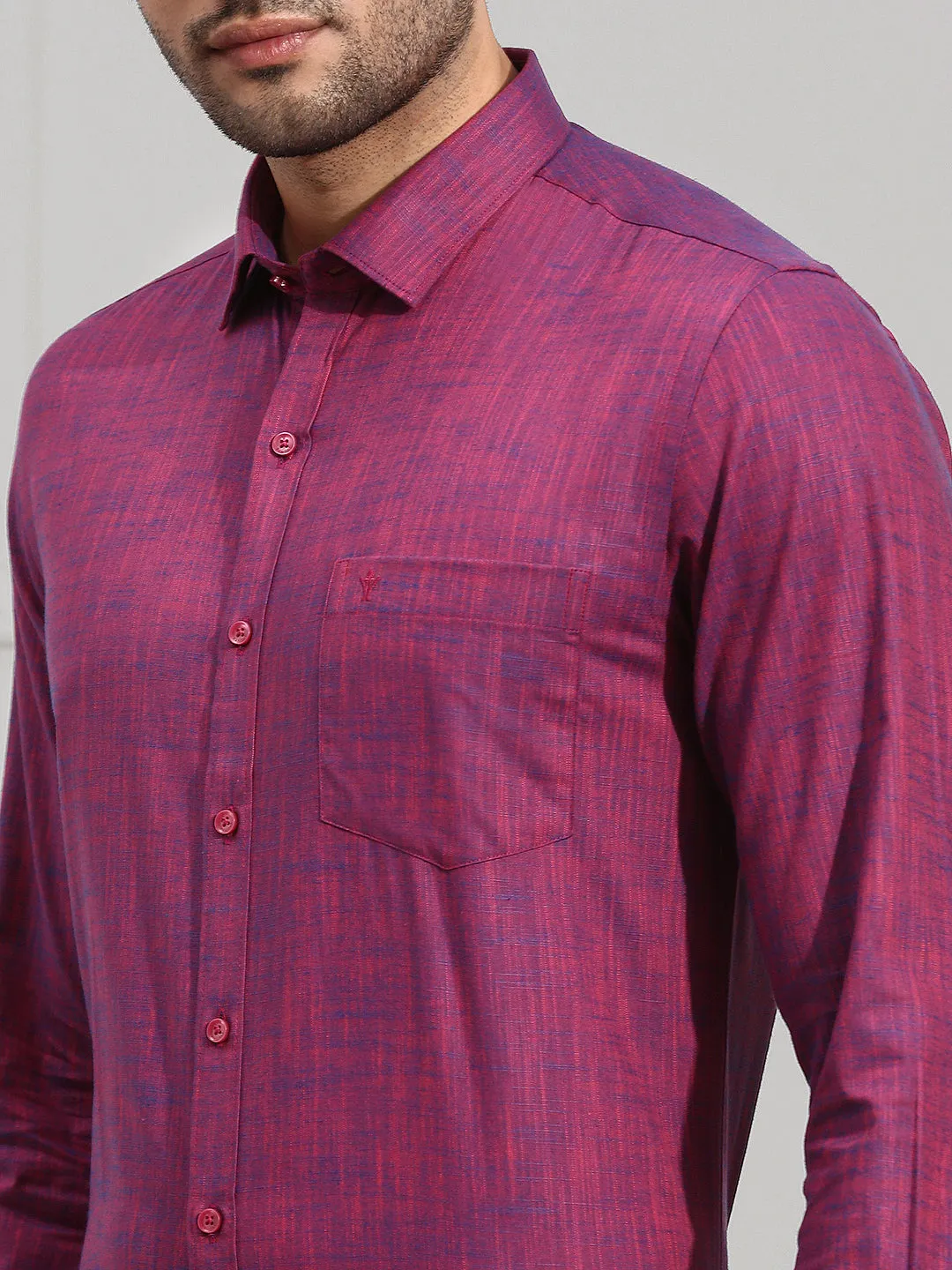 Men 100% Cotton Shirt Purple CL2 GT4