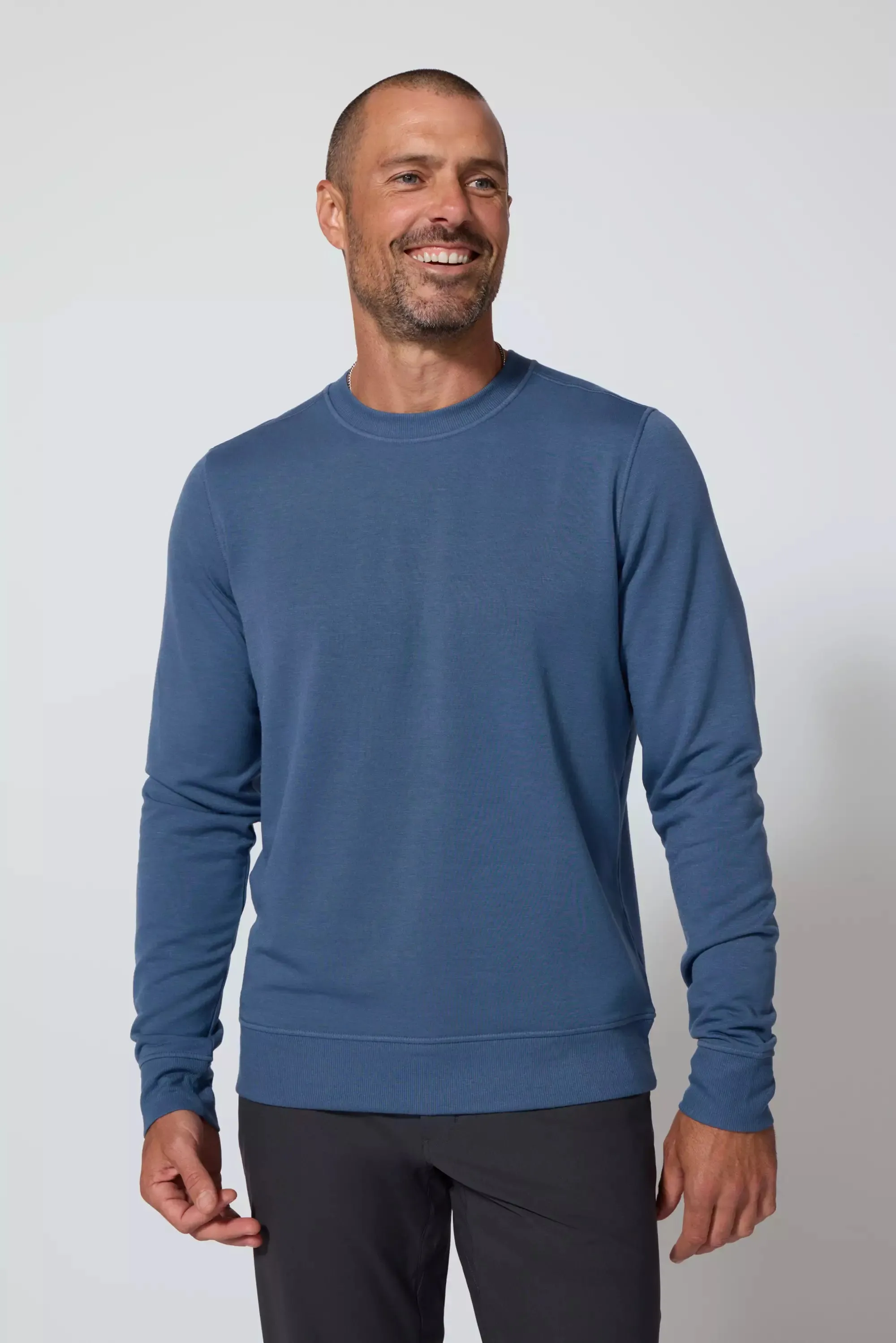 Men's Cozy Fleece Pullover - Petrol Blue