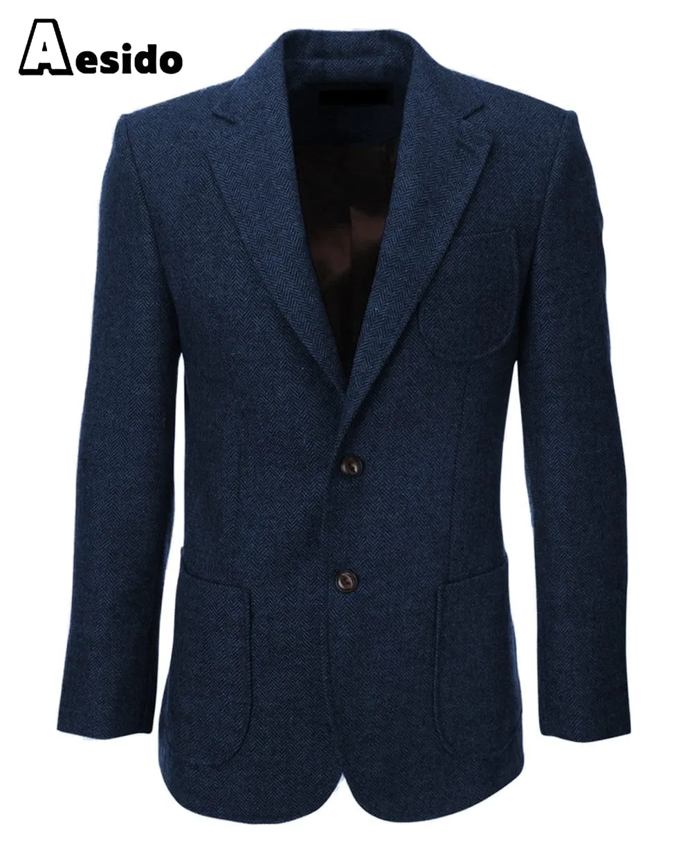 Men‘s Double Button Notch Lapel Blazer