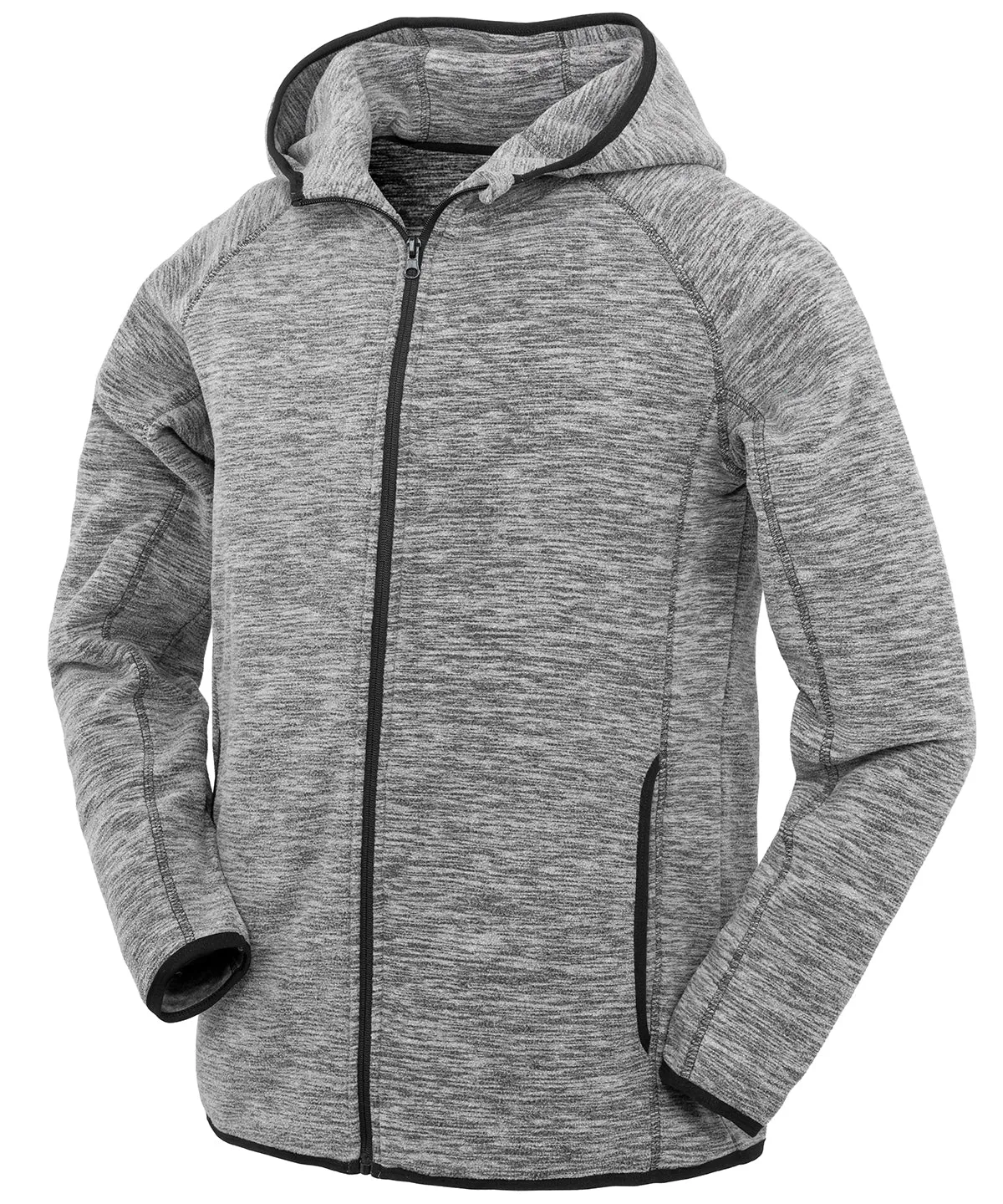 Microfleece hoodi | Grey/Black