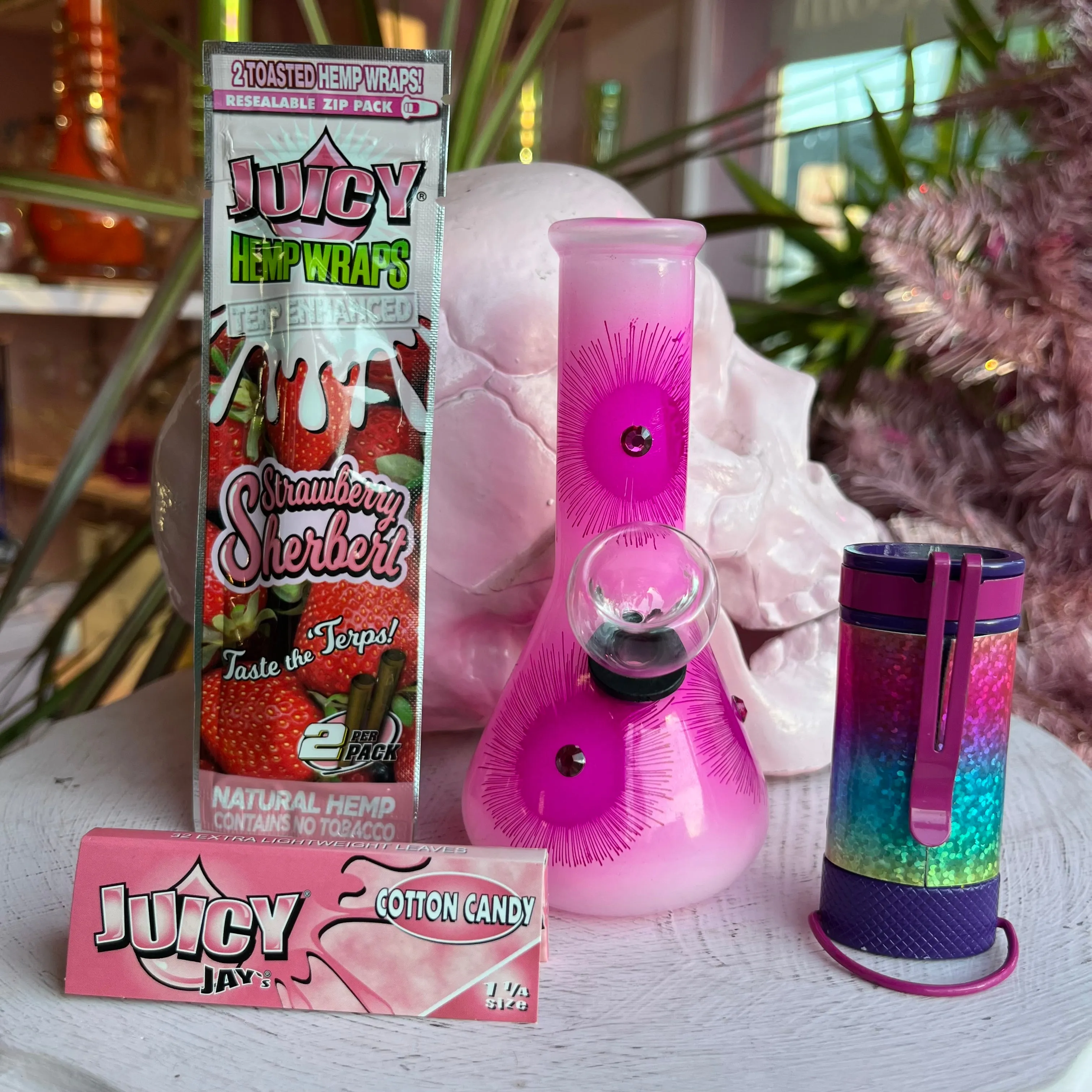 Mini Jeweled Water Pipe Set