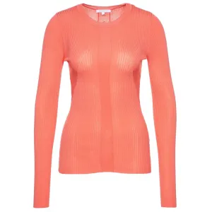 Patrizia Pepe Chic Pink Round Neck Sweater with Metallic Detail