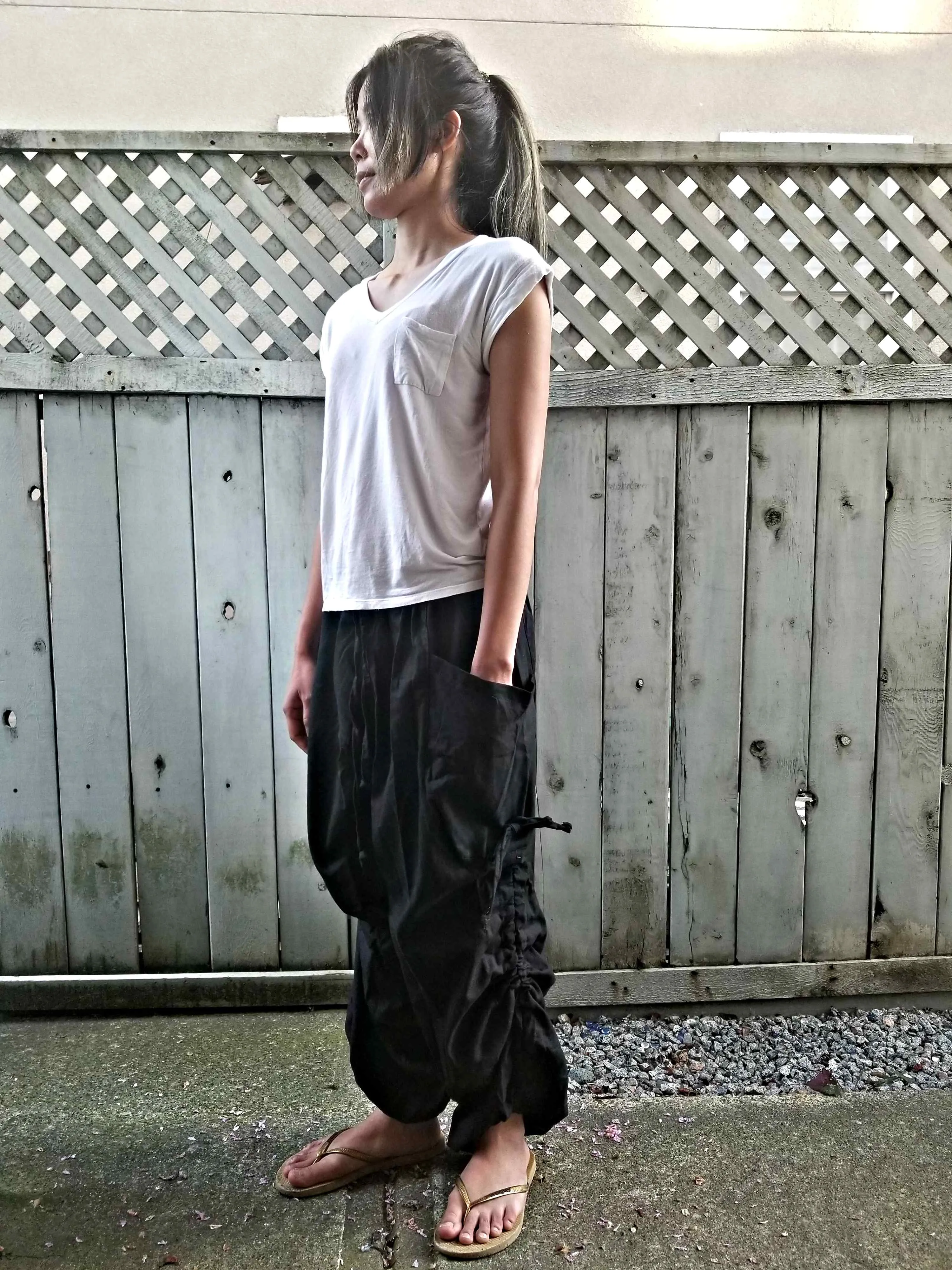 Plain Black Drawstring Comfy Pants