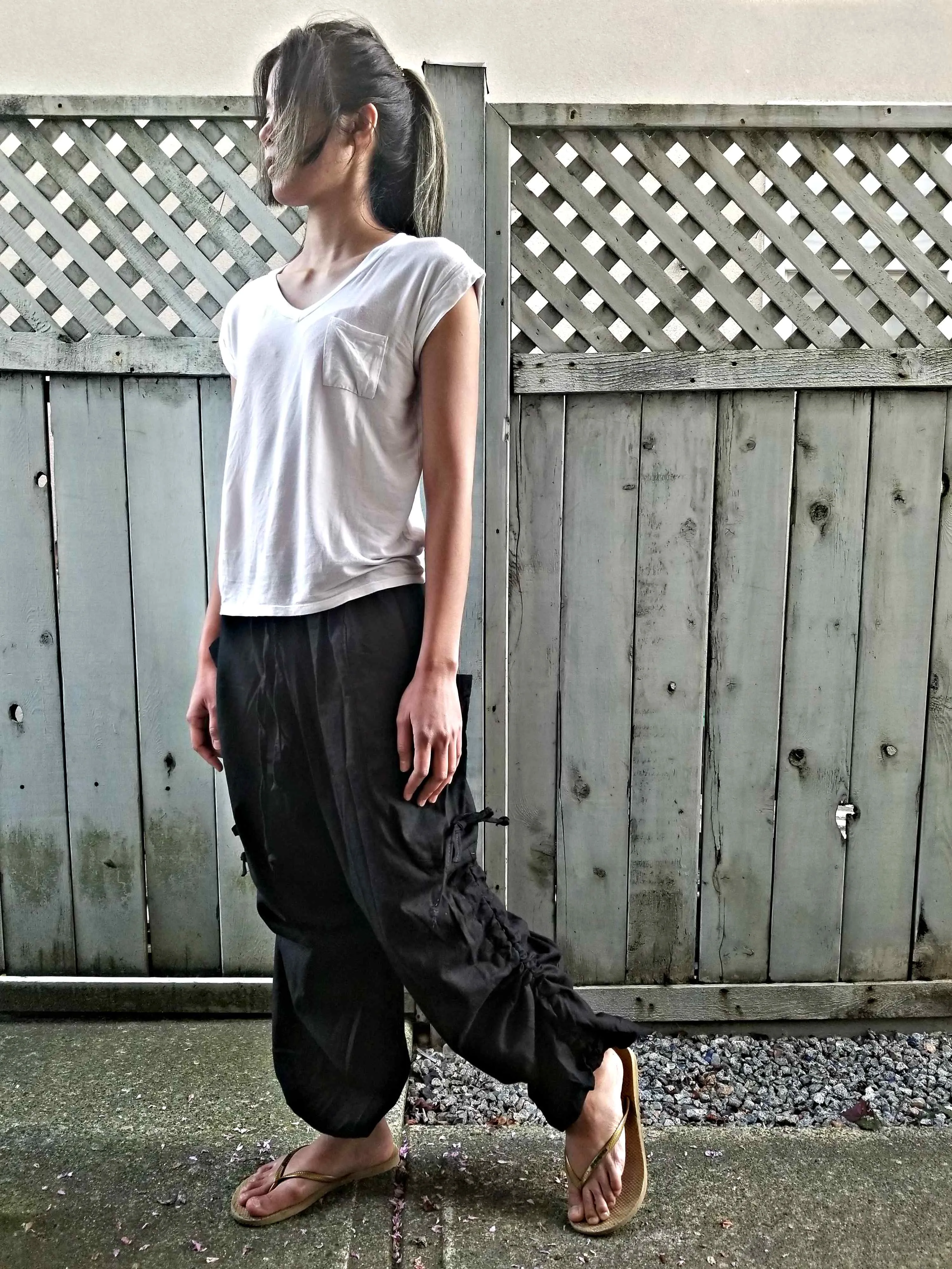 Plain Black Drawstring Comfy Pants