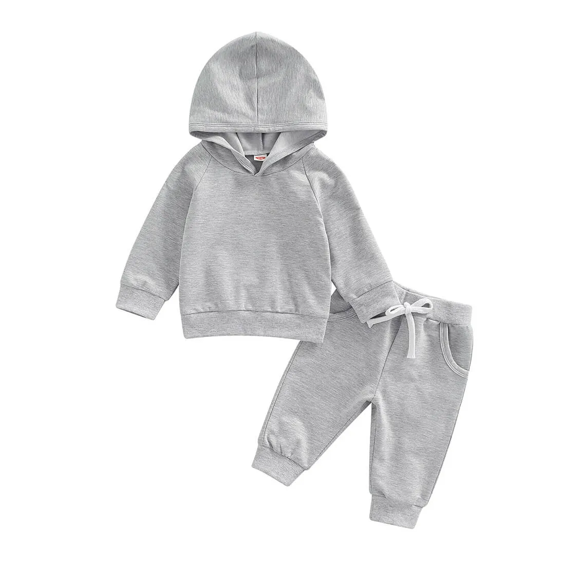 Solid Hooded Baby Set