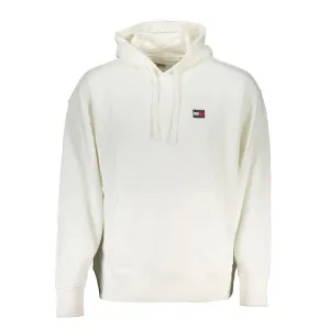 Tommy Hilfiger Elegant White Hooded Cotton Sweatshirt